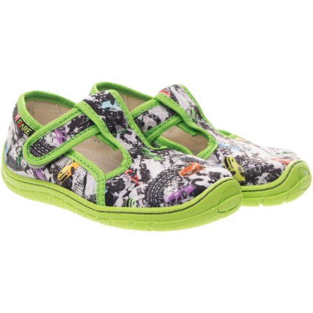 Fare Bare Slippers Green Cars Fare Bare Slippers Green Cars