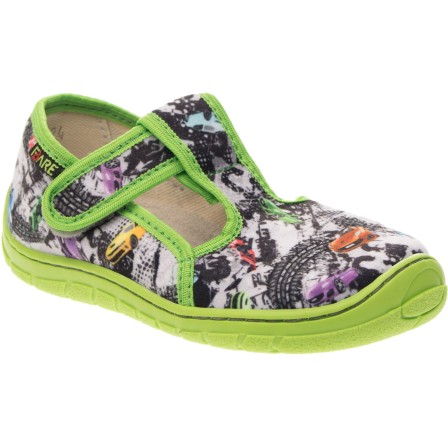 Fare Bare Slippers Green Cars Fare Bare Slippers Green Cars