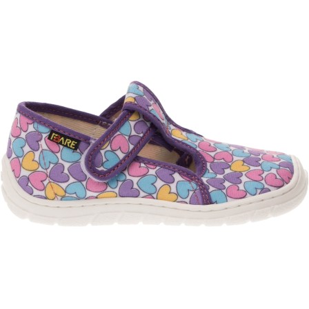 Fare Bare Slippers Hearts Velcro Fare Bare Slippers Hearts Velcro