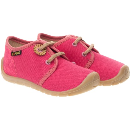 Fare Bare Textile shoes Pink with laces